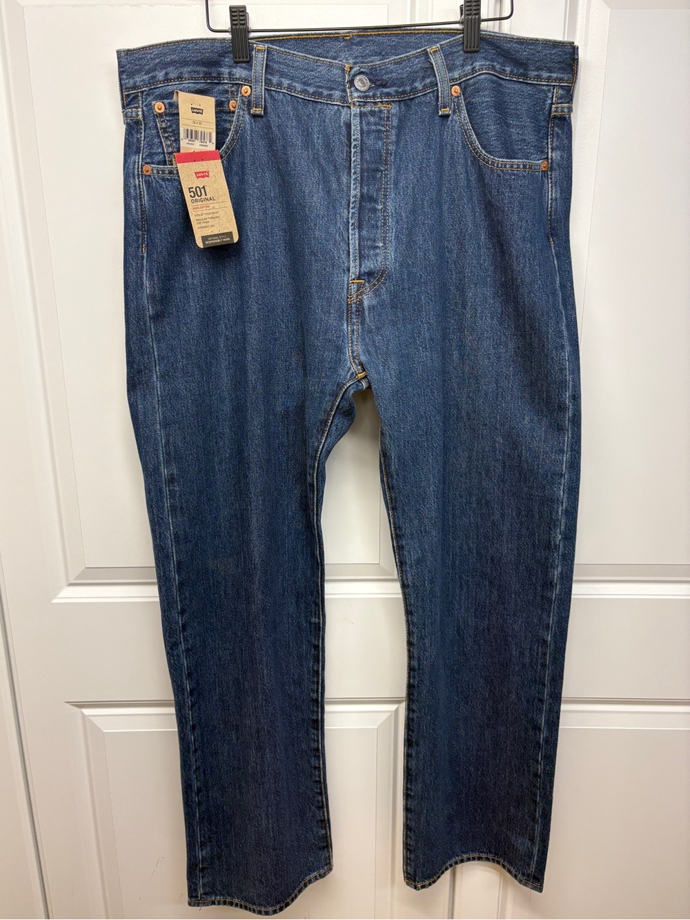 NWT Levi's 501 Original Fit Jeans Men's 36x30 Dark Stonewash Button Fly Denim